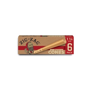 Zig-Zag 1 1/4 Unbleached Cones 6 Pack