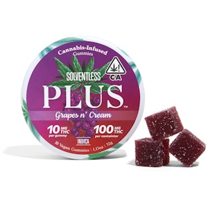 PLUS - PLUS Grapes n' Cream Strain Specific Gummies 100mg
