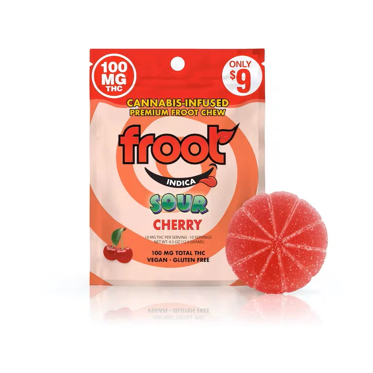 Froot - Froot - 100mg Sour Gummies - Cherry  Main Image