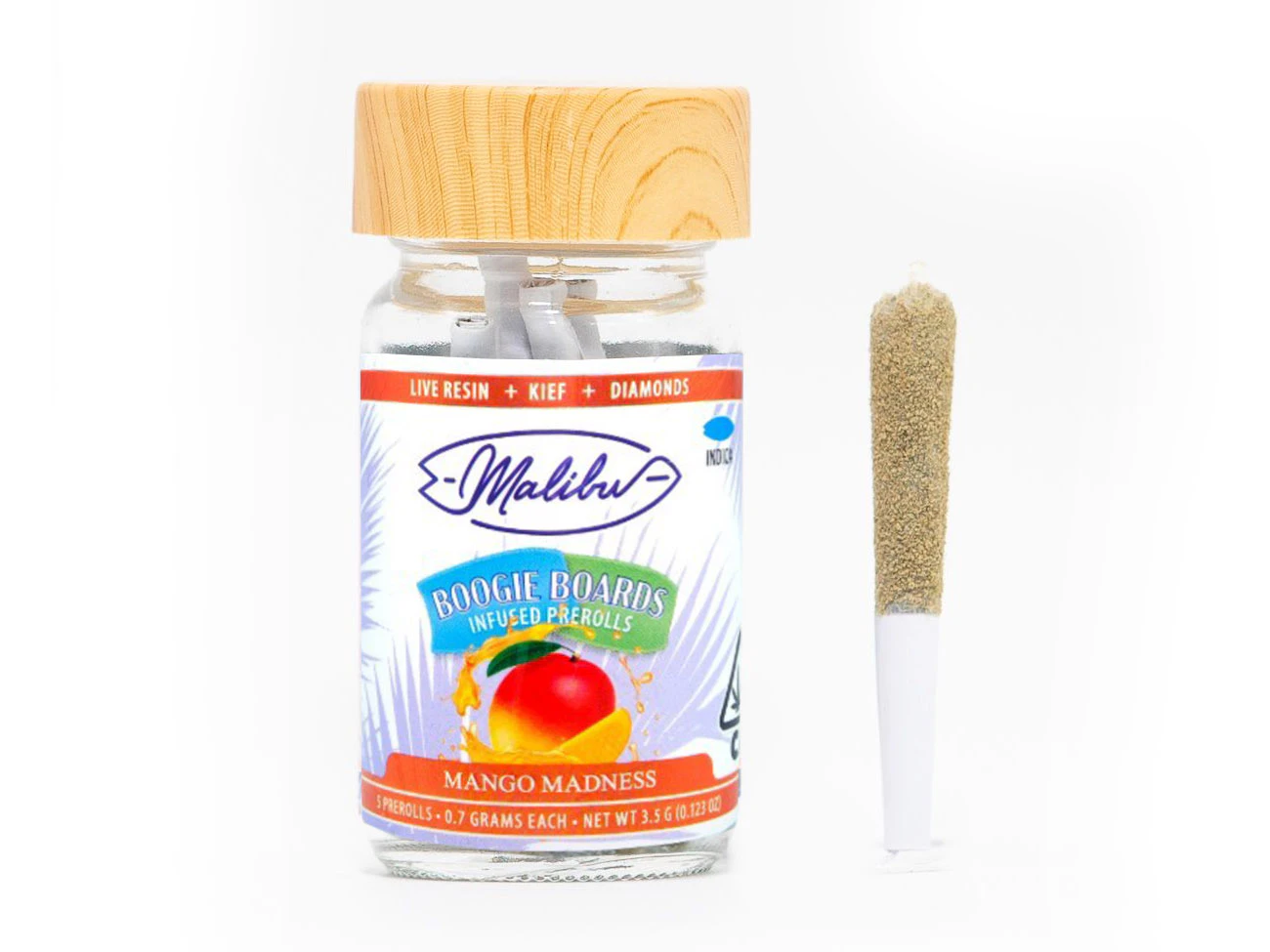 Malibu Gold - Malibu - Mango Madness - 4.2g Boogie Boards Infused Pre-Rolls - 6pk Main Image
