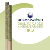 [MED] Breakwater | Gelato 33 x Headbanger | 1g Pre-Rolls 2pk