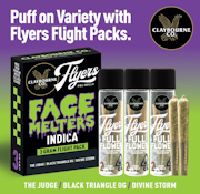 Claybourne - Flyers Variety - Face Melters - Infused Preroll Pack - 6pk - 3g