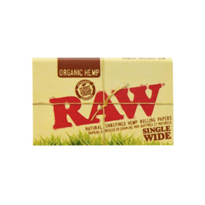 Raw - 1" Single Wide Organic Hemp Rolling Papers - Raw