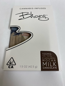 Caramel Mocha Milk Chocolate 100mg Chocolate bar - Bhang