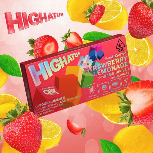 CBX - CBX - Strawberry Lemonade - 100mg Highatus Gummies - 10pk Main Image