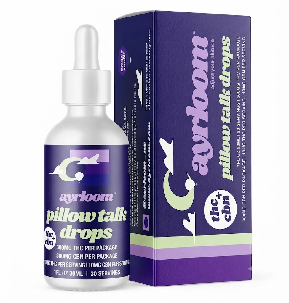 Pillow Talk -Indica- 1860mg (Tincture) Cannabis Oil Drops | Ayrloom   - D6  Back