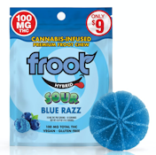 Froot Gummy Singles - Sour Blue Razz 100mg