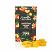 100mg THC Sour Peach Fruit Chews (10mg - 10 pack) - Smokiez 