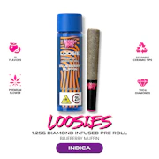 Bodega Boyz | Blueberry Muffin | Loosies Diamond Infused Preroll | 1.25g | 1 Ceramic Pre-Roll | Indica
