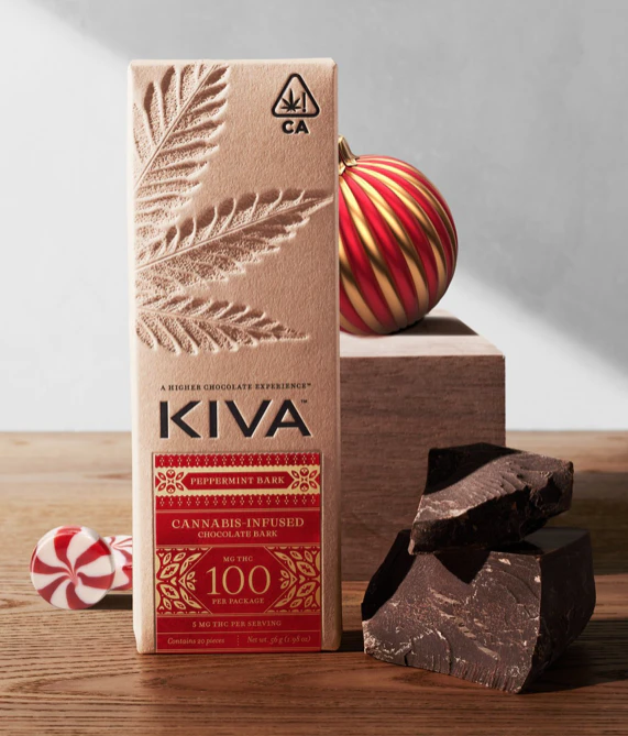 Kiva - Kiva - Peppermint Bark Bar - 100mg Edible  Main Image