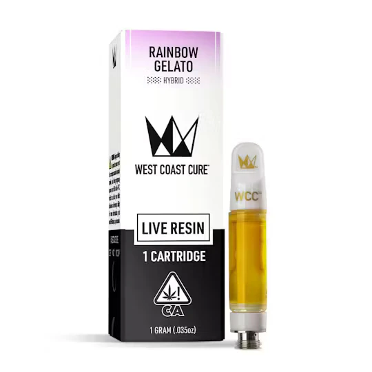 West Coast Cure - West Coast Cure - Cartridge - Rainbow Gelato - Live Resin - 1G Main Image
