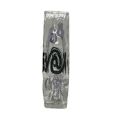 Glass - 4" Clear & Artwork Block Hand Pipe