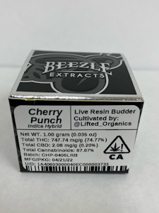 Cherry Punch 1g Live Resin Budder- Beezle