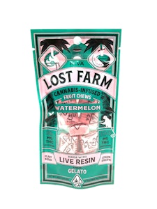 LOST FARMS - LOST FARM: WATERMELON GELATO LIVE RESIN CHEWS 100MG 