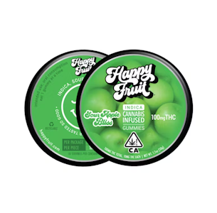 HAPPY FRUIT - SOUR APPLE BLISS GUMMIES 100MG - HAPPY FRUIT