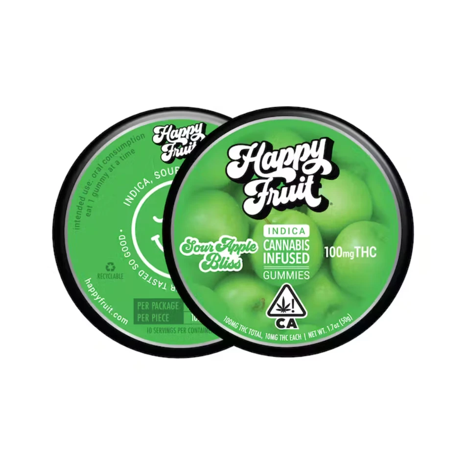 Happy Fruit - SOUR APPLE BLISS GUMMIES 100MG - HAPPY FRUIT Main Image