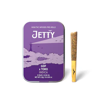 Jetty - Jetty - GDP x Toro - .5g - 5 pack - Indica - Preroll
