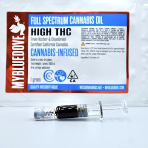 My Blue Dove - High THC Oil 1g RSO Syringe - My Blue Dove 