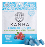 100mg THC Hybrid Blue Raspberry Gummies (10mg - 10 pack) - Kanha