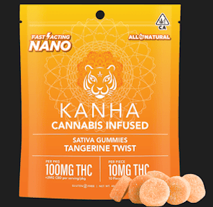 KANHA - [Kanha] NANO Gummies - 100mg - Tangerine Twist (S)