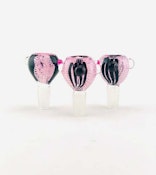 Glass - 14mm Black & Pink Bowls