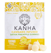 100mg THC Sativa Pineapple Gummies (10mg - 10 pack) - Kanha