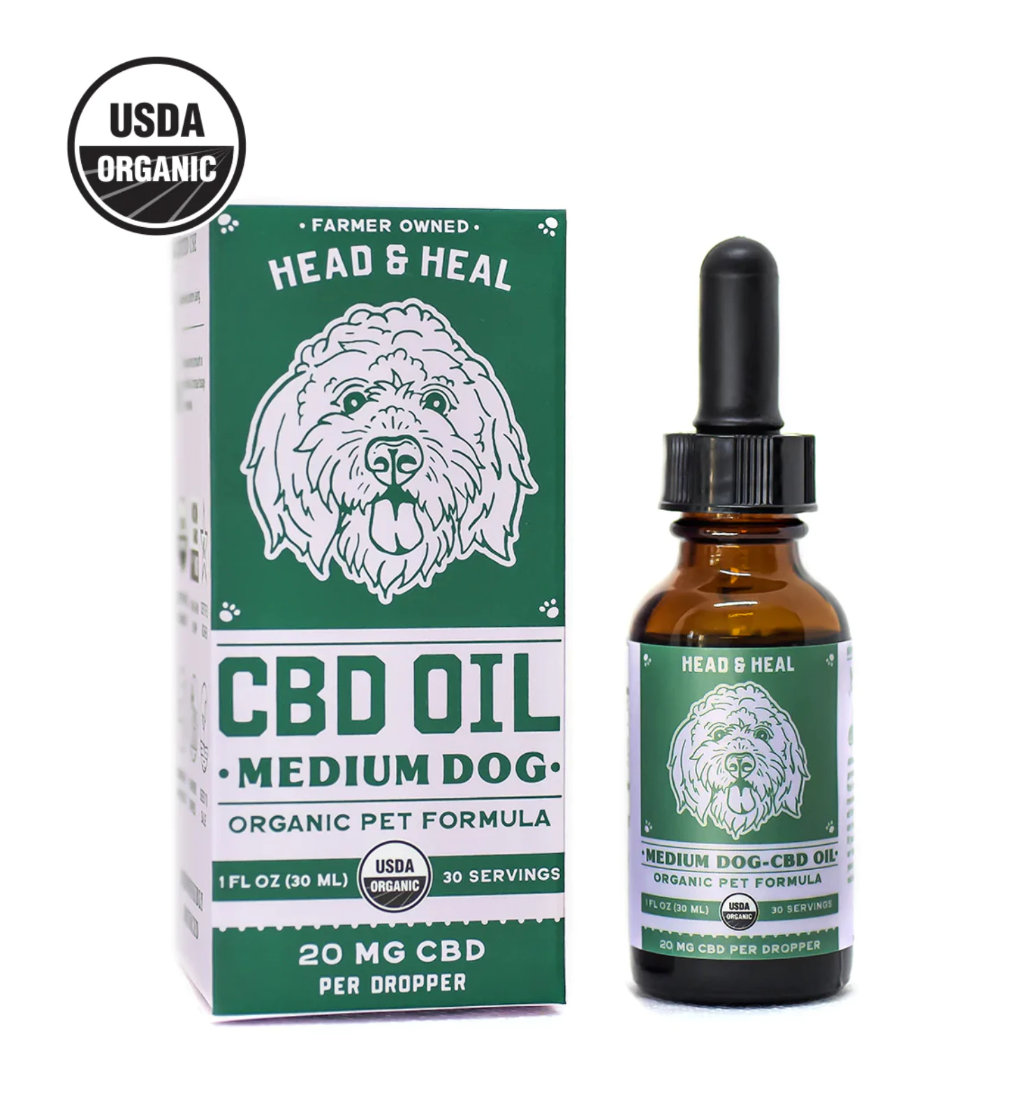 Head & Heal - Head & Heal - Medium Dog CBD Oil - 600mg  Main Image