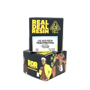 REAL DEAL RESIN - REAL DEAL RESIN: TRACTOR FUEL LIVE HASH ROSIN 1G