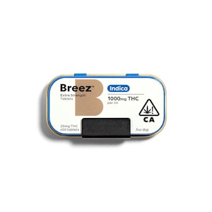 BREEZ - BREEZ: EXTRA-STRENGTH TABLET TINS (INDICA 1000MG THC)
