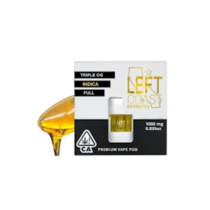 LEFT COAST EXTRACTS - Triple OG | 1g Live Resin Vape Pod | Left Coast Extracts