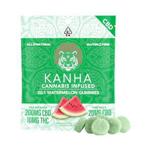 KANHA - Kanha - 10ct Gummies - 20:1 CBD:THC Watermelon