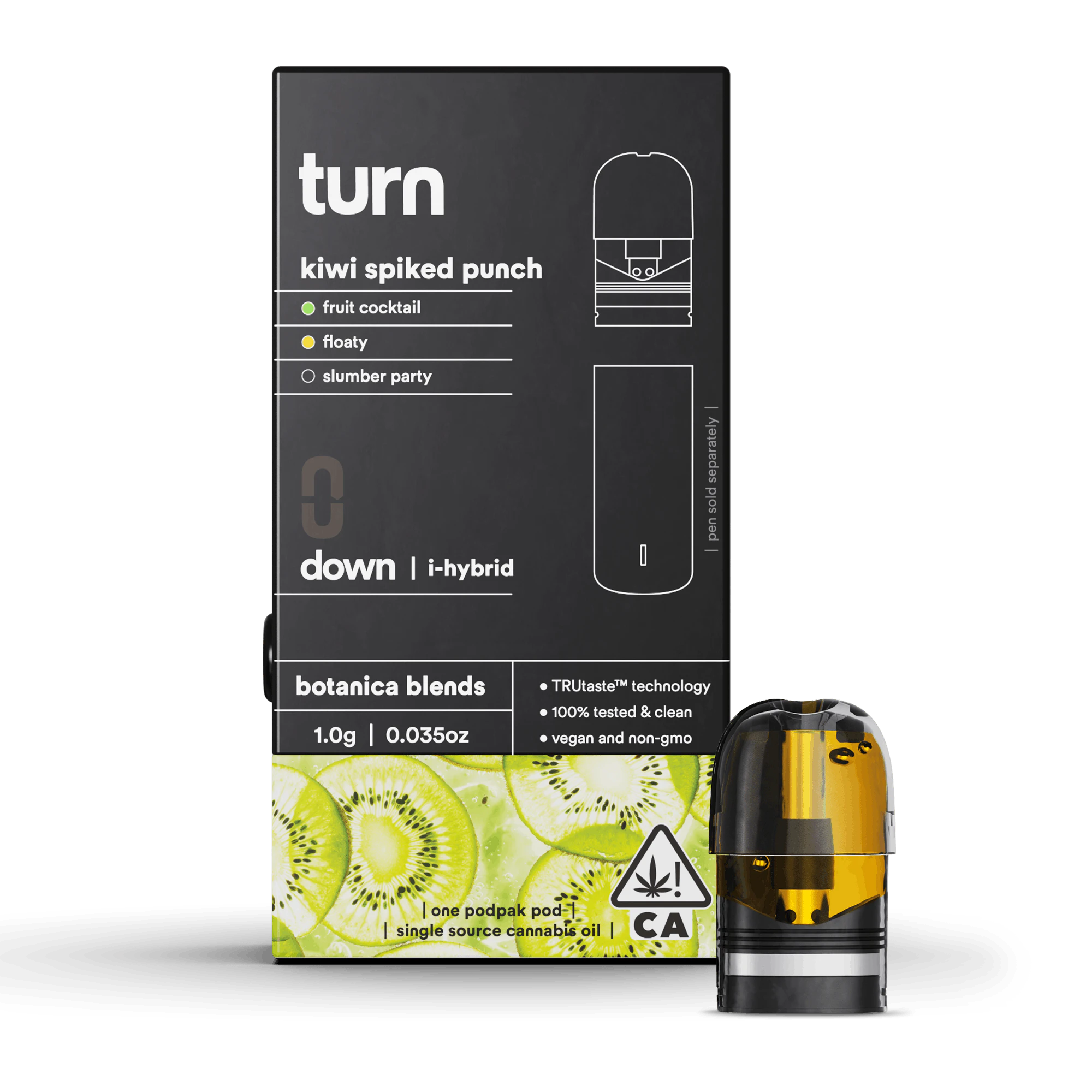 turn - Turn - Down - Kiwi Spiked Punch - Vape Pod - 1.0g Main Image