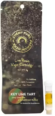 Alchemy Pure - Key Lime - 0.5g Live Rosin Vape Cart Main Image