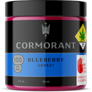 Cormorant Edibles - Cormorant | 4oz Blueberry Sorbet | DOH | 100mg THC