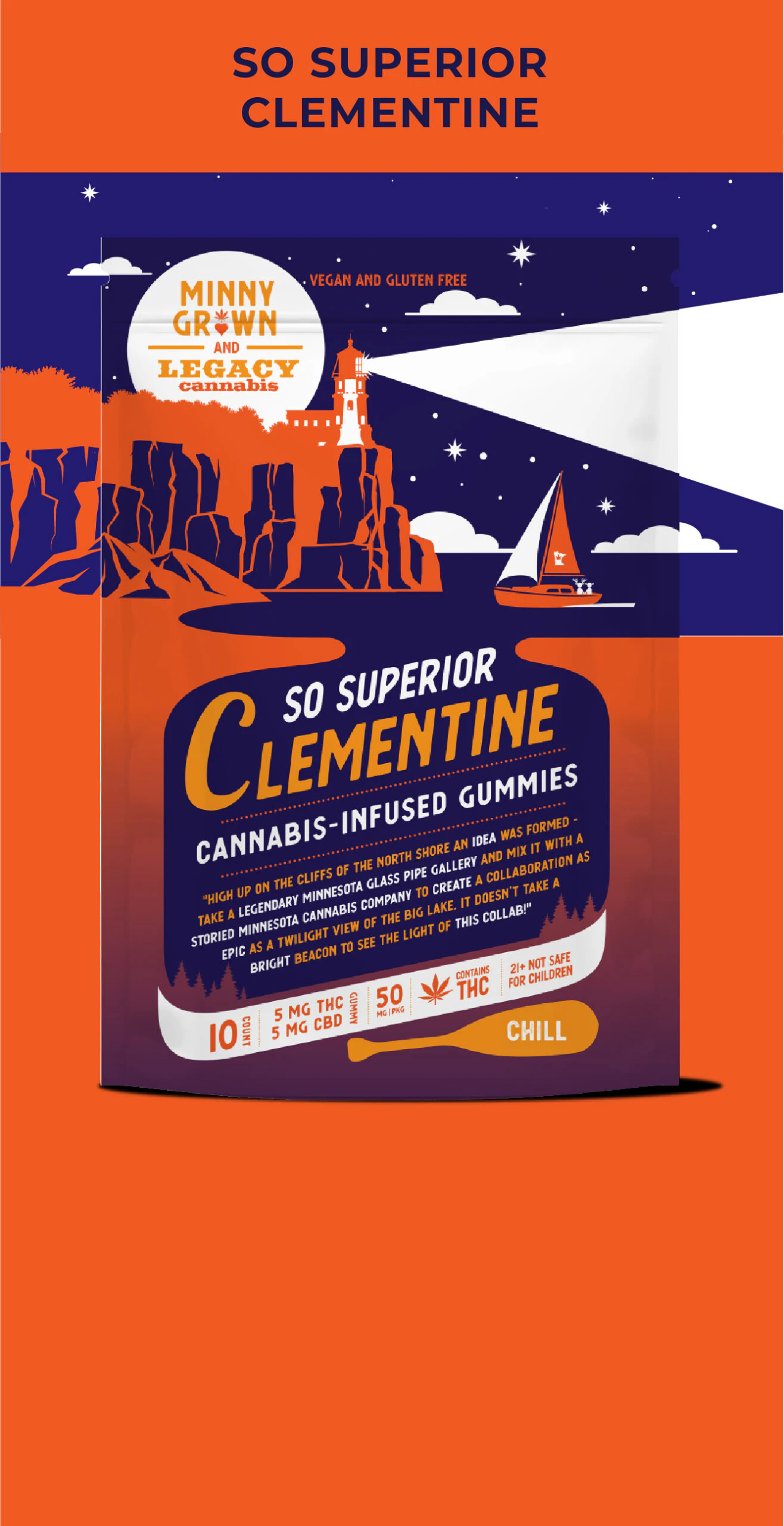 Minny Grown - Minny Grown | Clementine THC CBD Gummies | 50mg THC Main Image
