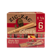 Zig Zag Unbleached Pre-Rolled Cones 1 1/4" Size 6pk