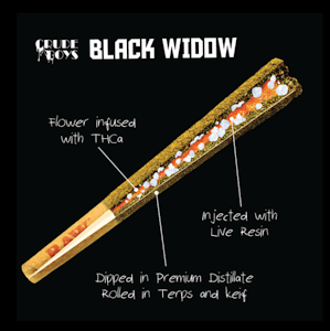 CRUDE BOYS - Crude Boys - Strawberry Splash 1.3G Black Widow Pre-Roll