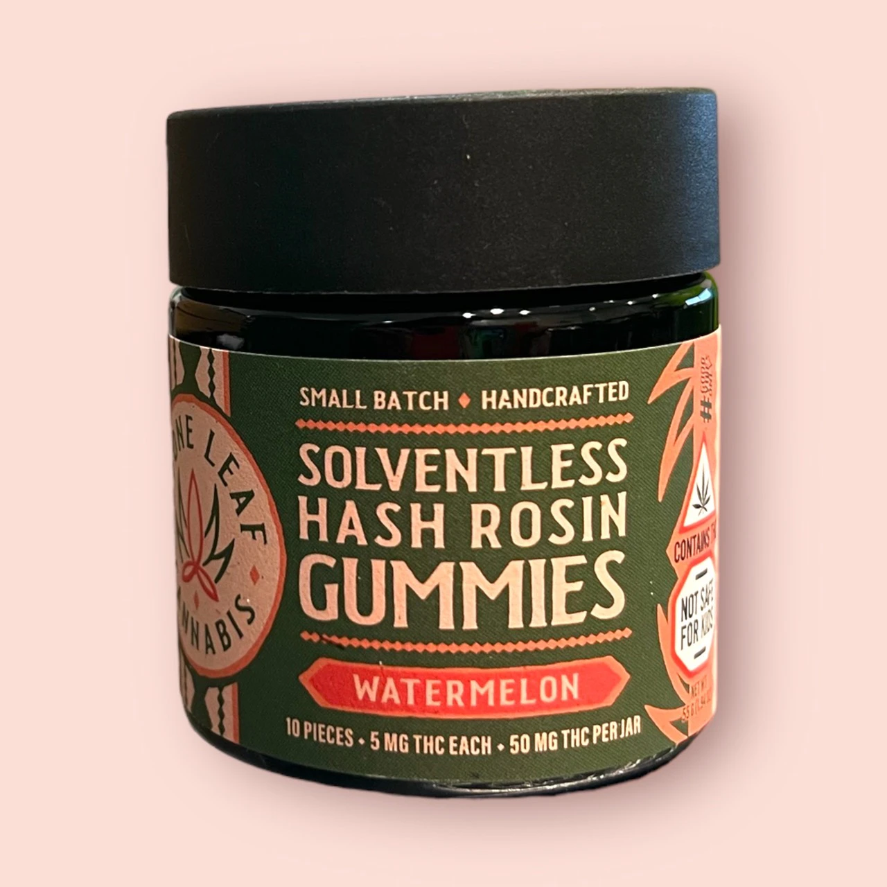 Stone Leaf Cannabis - Stone Leaf | Watermelon Hash Rosin Gummies | 10PK Main Image