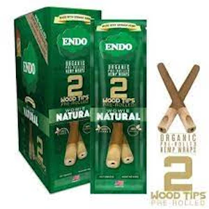 ENDO - ENDO Woodtip Prerolled Wraps 2pk - Wowie Natural