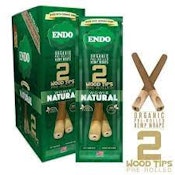 ENDO Woodtip Prerolled Wraps 2pk - Wowie Natural