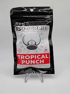 Tropical Punch - 100mg RSO Gummies - Mighty Viking