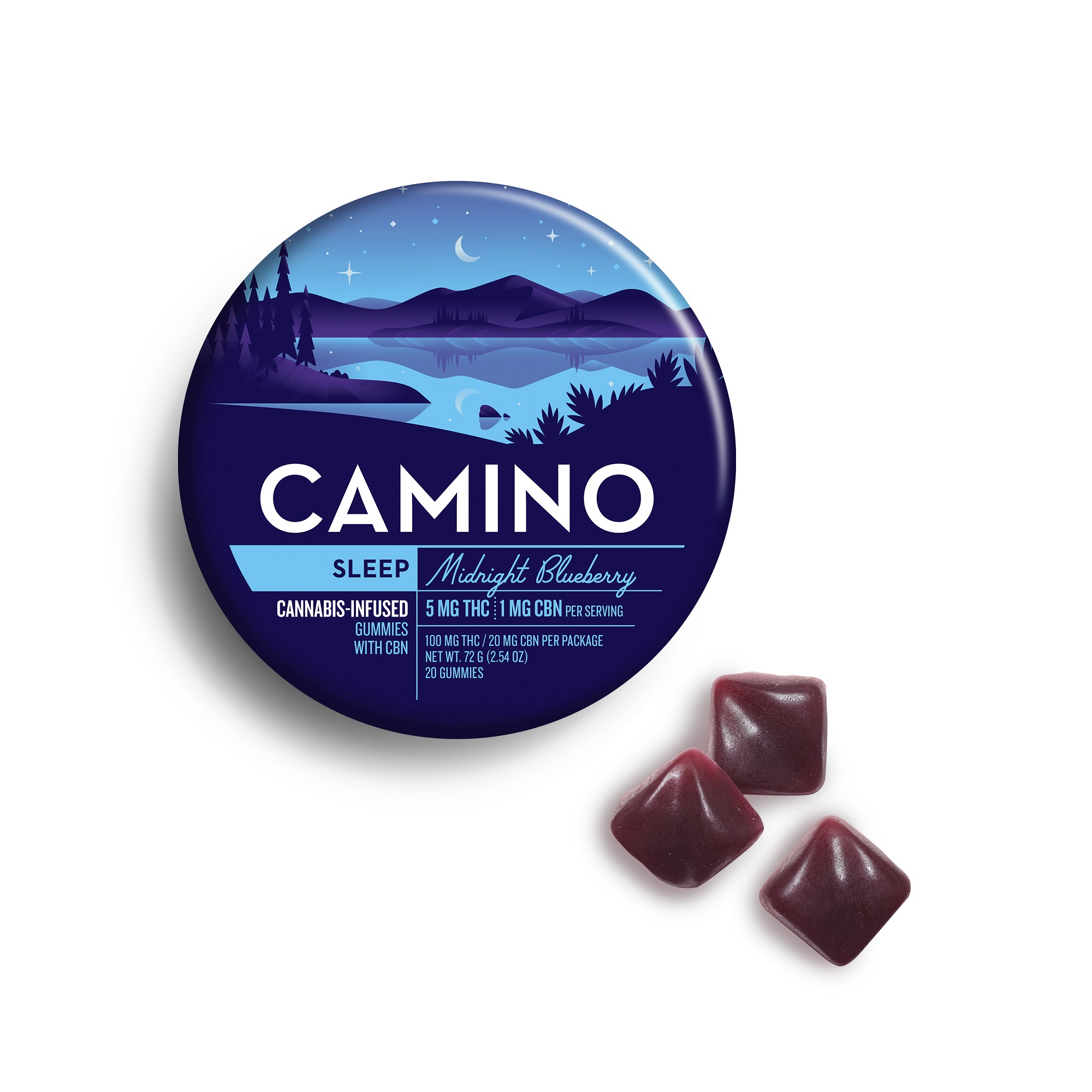Camino | Midnight Blueberry (Sleep) - 100mg Edible