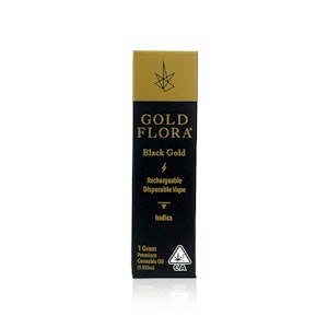 GOLD FLORA - GOLD FLORA - Disposable - Triangle Kush - Black Gold - 1G