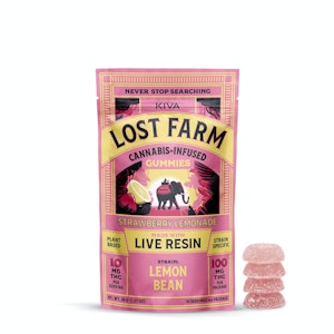 LOST FARM - Lost Farm | Live Resin Gummies (10ct) | Strawberry Lemonade | 100 mg