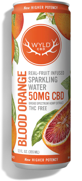 WYLD - Wyld CBD Sparkling Water - Blood Orange - 50mg CBD - 12oz Main Image