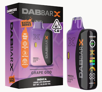 Dab Woods - Dabwoods | Grape God | Dab Bar X | Liquid Live Diamond All-In-One Vape | 1g ​