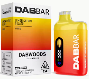 Dab Woods | Lemon Cherry Gelato | Liquid Live Diamonds All-In-One Vape | 1g