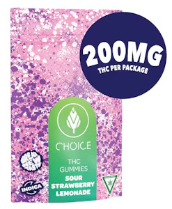 CHOICE - Choice - SUPER SOUR Strawberry Lemonade Gummies 200mg (10x20MG)