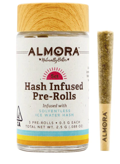 ALMORA FARMS - Almora Farm - Platinum OG - 5pk 0.5g Hash Infused Pre-Rolls Main Image
