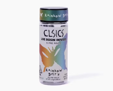 CLSICS - RAINBOW BELTZ INFUSED PREROLL 5PK - 2.5G